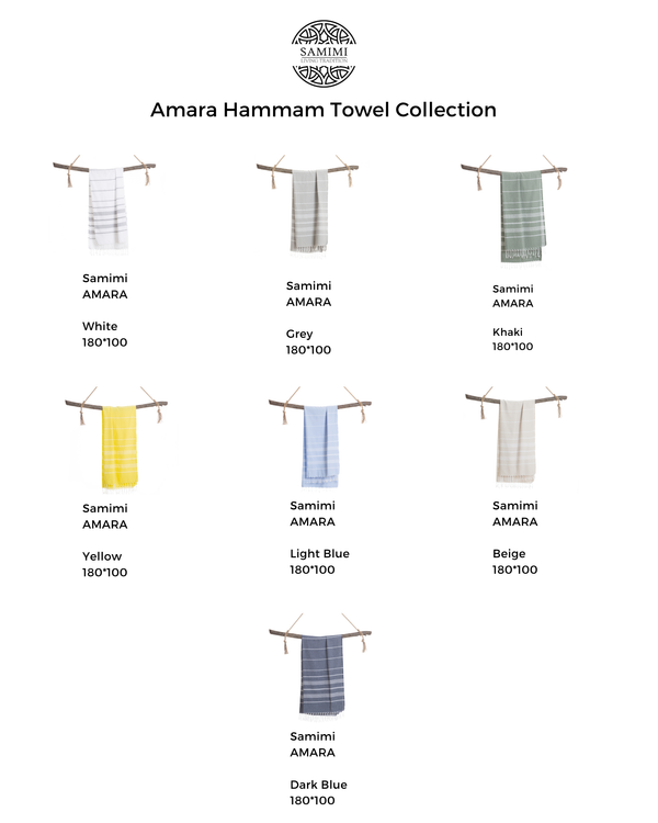 AMARA Hammam Beach Towel, Peshtemal, Made of Cotton - Dark Blue