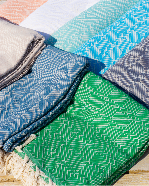 ATOM Cotton Plaid, XXL Beach Towel - Mint