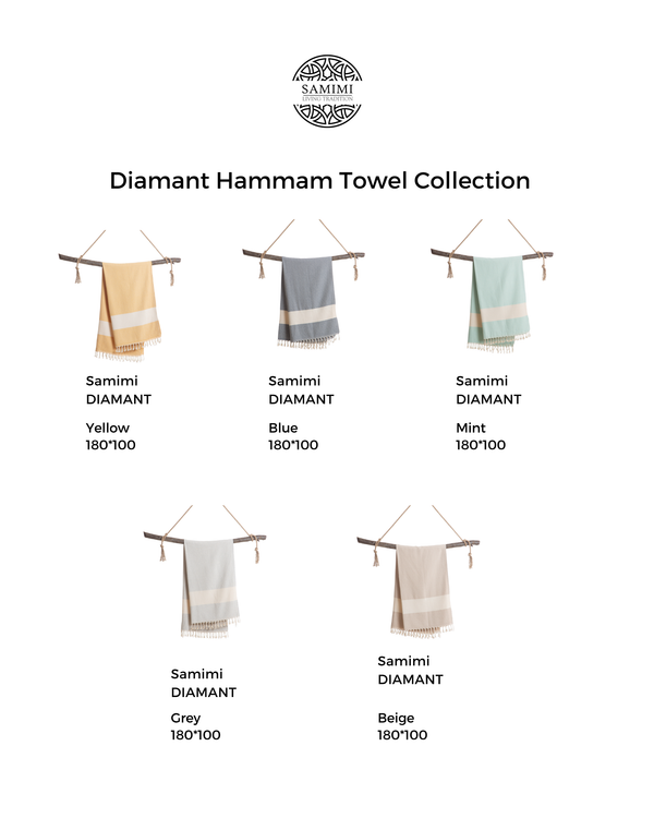 DIAMANT Hammam Towel, Beach Towel, Pestemal - Beige