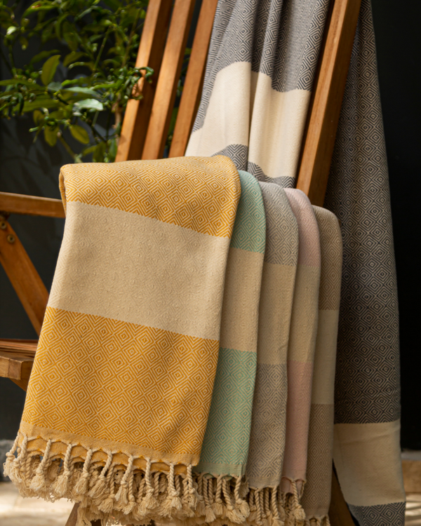 DIAMANT Hammam Towel, Beach Towel, Pestemal - Mint