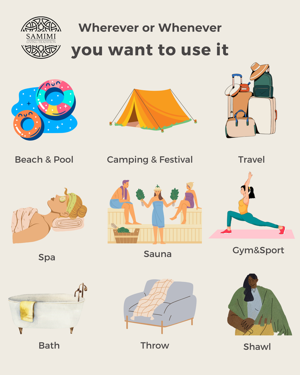 ILVA Turkish Hammam Towel, Spa & Sauna Towel / Made of Bamboo and Cotton - White