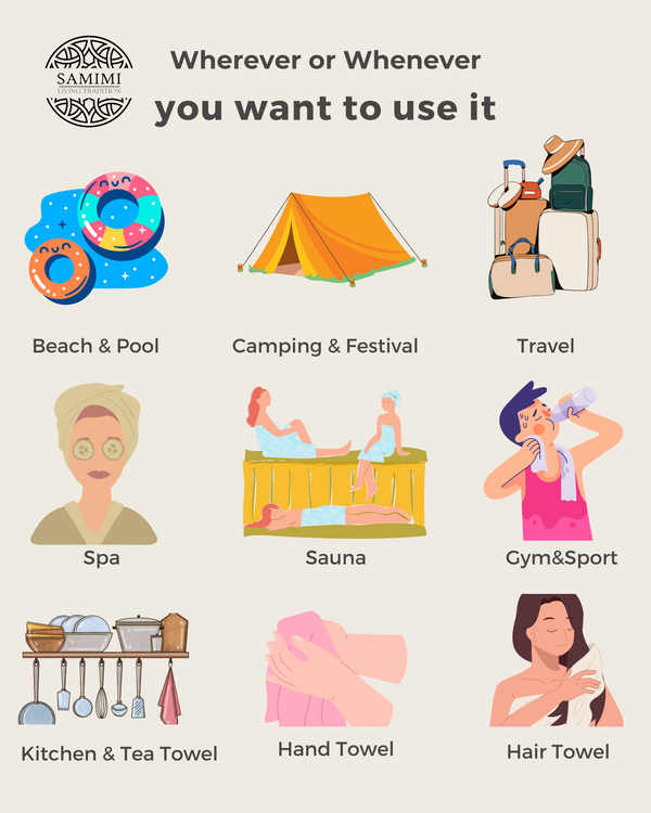 DIAMANT Hammam Hand & Hair Towel, Tea Towel - Light Pink