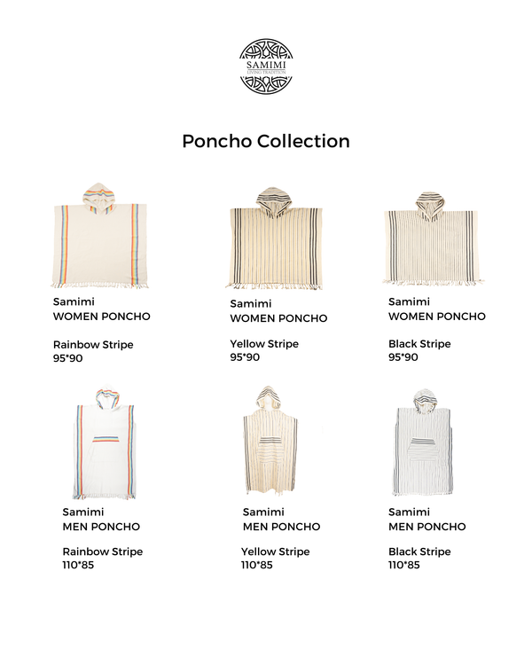 Women Hooded Beach Pool Spa Sauna Poncho, Changing Towel, Made of Bamboo and Cotton - Rainbow, with Recycled Gift Box