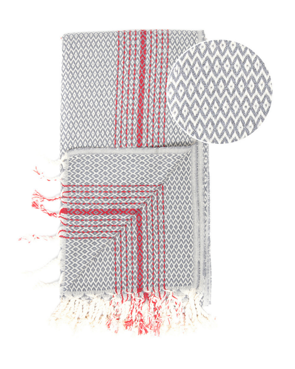 AMADA Turkish Hammam Towel - Grey