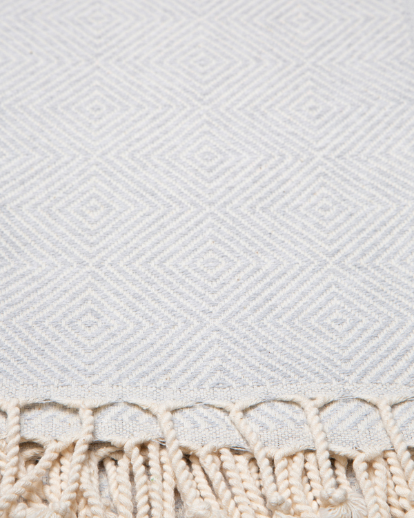 CRYSTAL Beach Towel, Turkish Hammam Towel, Spa & Sauna Towel - Grey