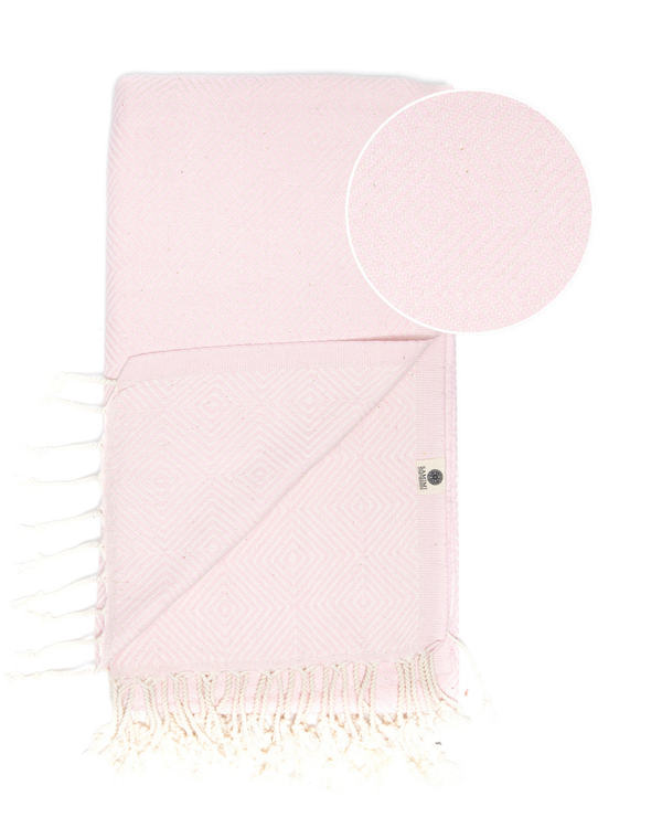 CRYSTAL Beach Towel, Turkish Hammam Towel, Spa & Sauna Towel - Light Pink