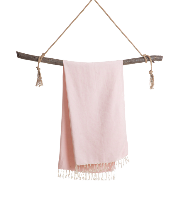CRYSTAL Beach Towel, Turkish Hammam Towel, Spa & Sauna Towel - Light Pink