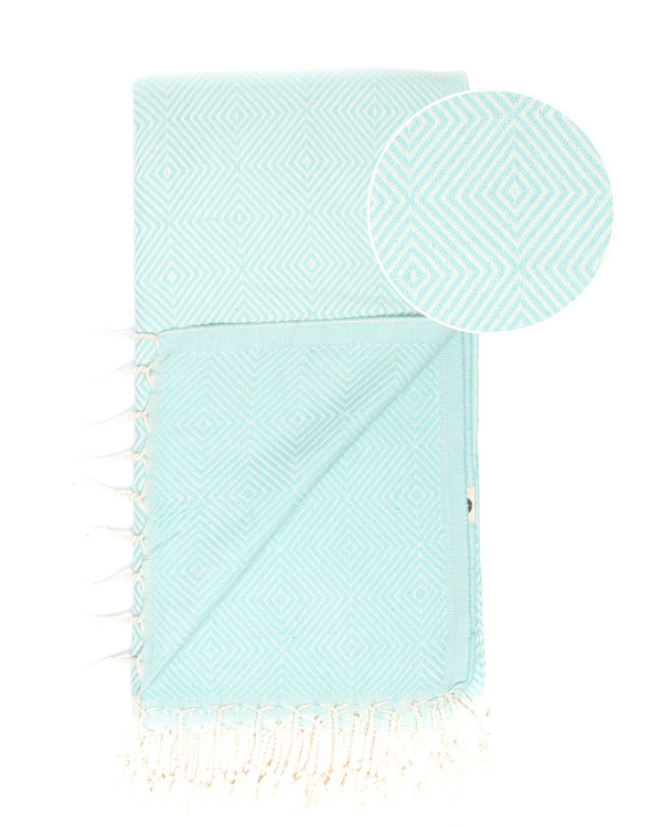 CRYSTAL Beach Towel, Turkish Hammam Towel, Spa & Sauna Towel - Mint