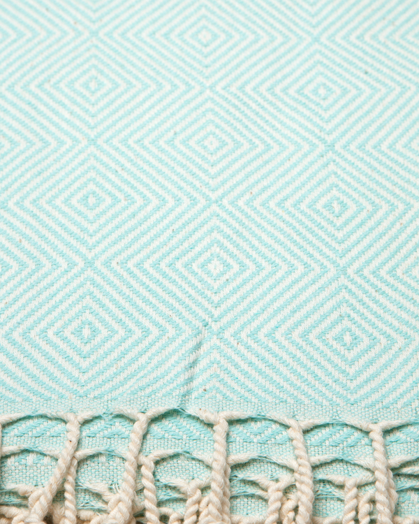 CRYSTAL Beach Towel, Turkish Hammam Towel, Spa & Sauna Towel - Mint