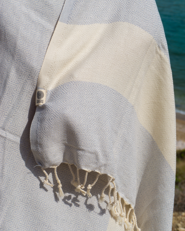 DIAMANT Hammam Towel, Beach Towel, Pestemal - Grey