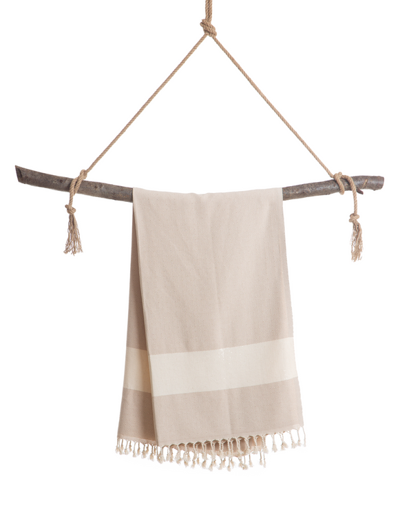 DIAMANT Hammam Towel, Beach Towel, Pestemal - Beige