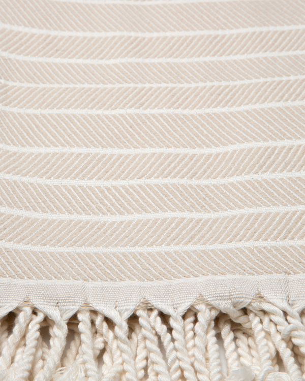 ILVA Turkish Hammam Towel, Spa & Sauna Towel / Made of Bamboo and Cotton - Beige