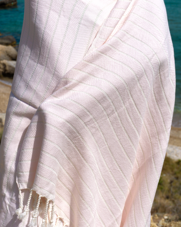 ILVA Turkish Hammam Towel, Spa & Sauna Towel / Made of Bamboo and Cotton - Pink