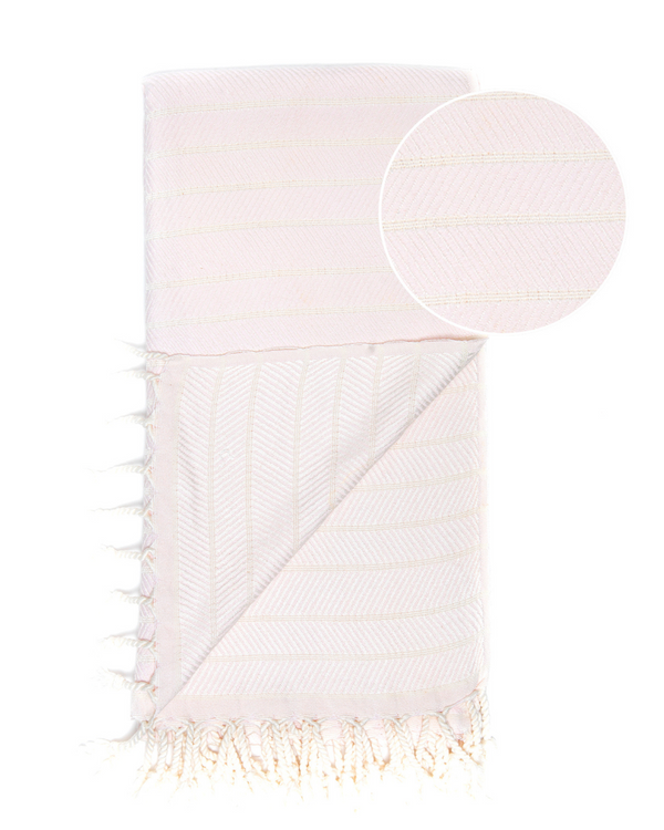 ILVA Turkish Hammam Towel, Spa & Sauna Towel / Made of Bamboo and Cotton - Pink