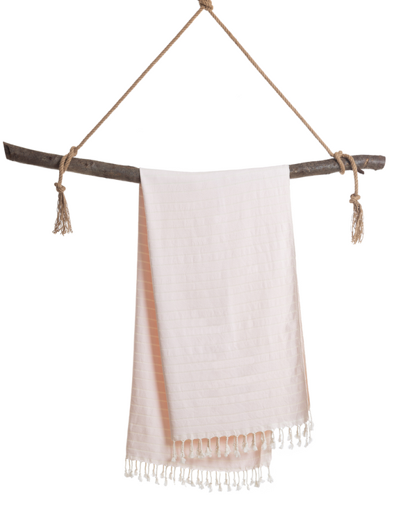 ILVA Turkish Hammam Towel, Spa & Sauna Towel / Made of Bamboo and Cotton - Pink