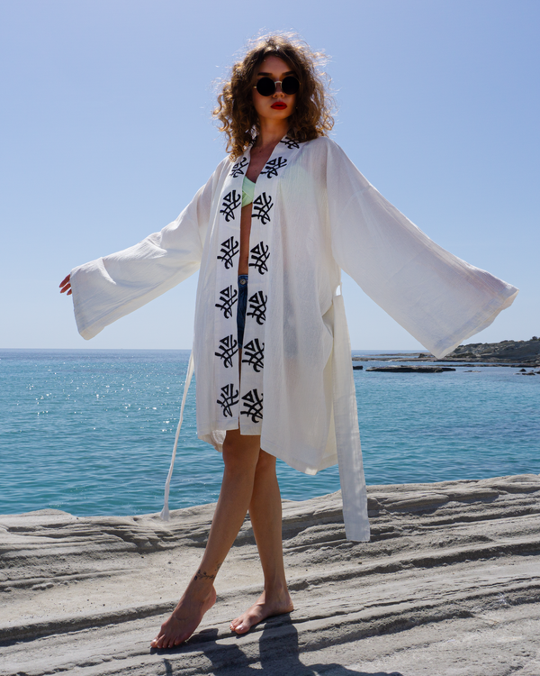 Samimi Cotton Bathrobe / White