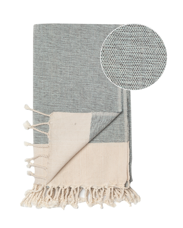 MANOLIA Beach Towel, Turkish Bath Hammam Towel, Spa & Sauna Towel - Turquoise