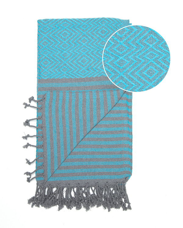 SAHARA Hammam Beach Towel, Spa Sauna Towel - Turquoise