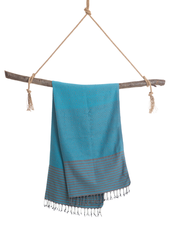SAHARA Hammam Beach Towel, Spa Sauna Towel - Turquoise