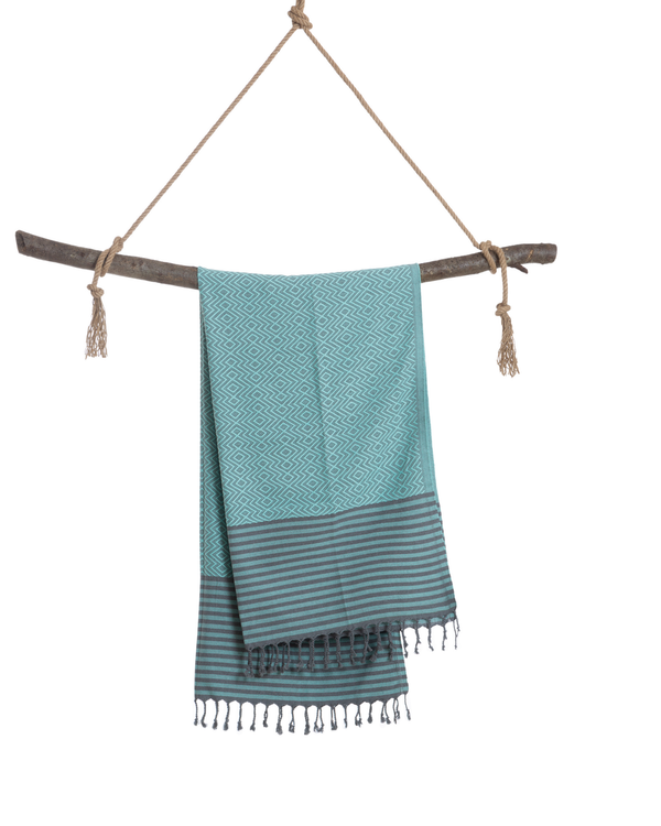 SAHARA Hammam Beach Towel, Spa Sauna Towel - Mint