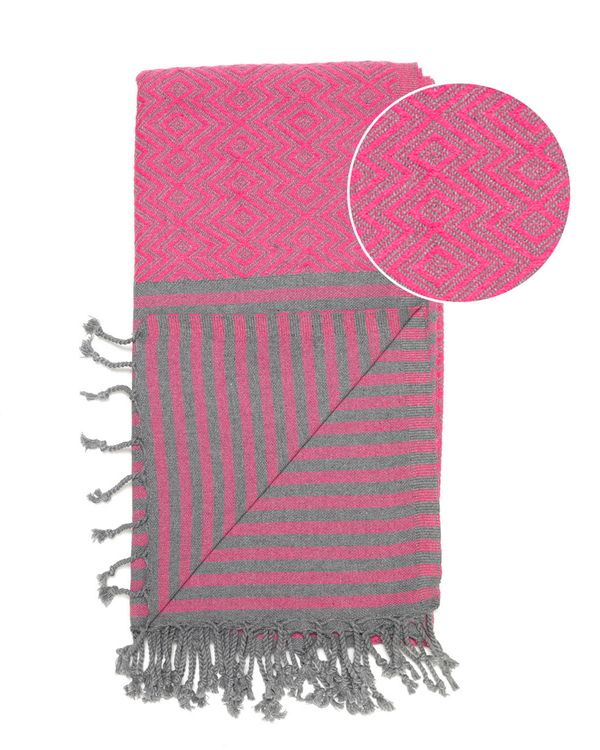 SAHARA Hammam Beach Towel, Spa Sauna Towel - Cherry Red