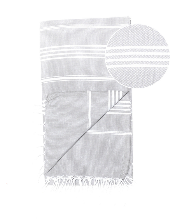 AMARA Hammam Beach Towel, Peshtemal, Made of Cotton - Grey