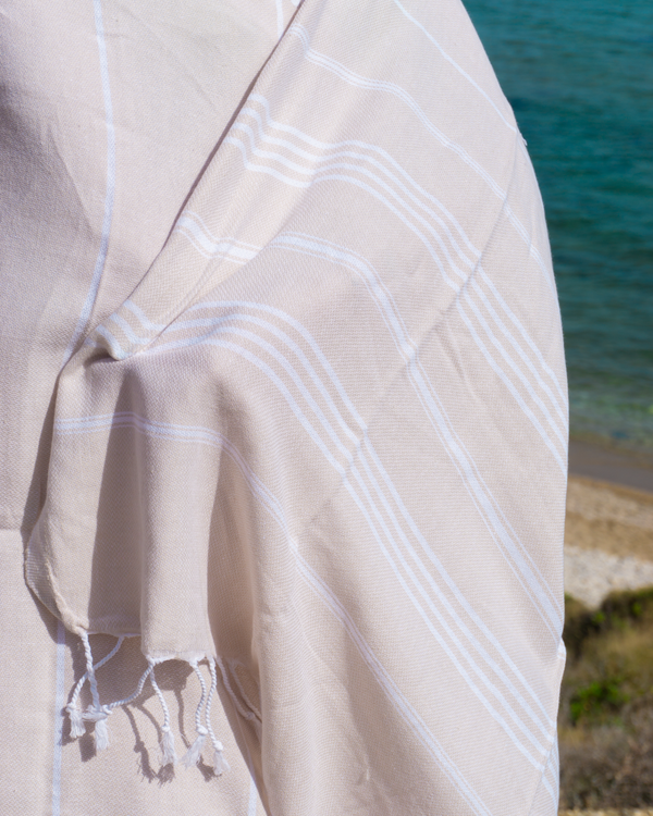 AMARA Hammam Beach Towel, Peshtemal, Made of Cotton - Beige