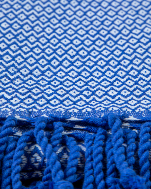 SAMOS Turkish Cotton Scarf Hammam Towel - Blue / Light Blue