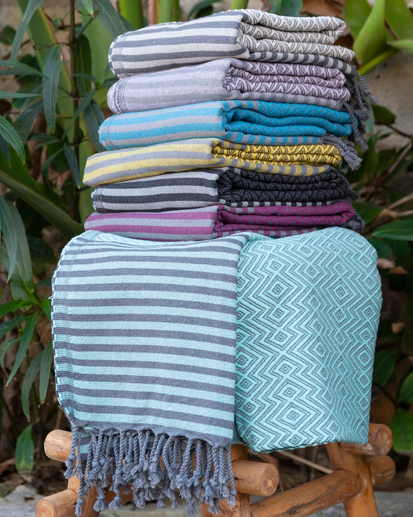 SAHARA Hammam Beach Towel, Spa Sauna Towel - Cherry Red