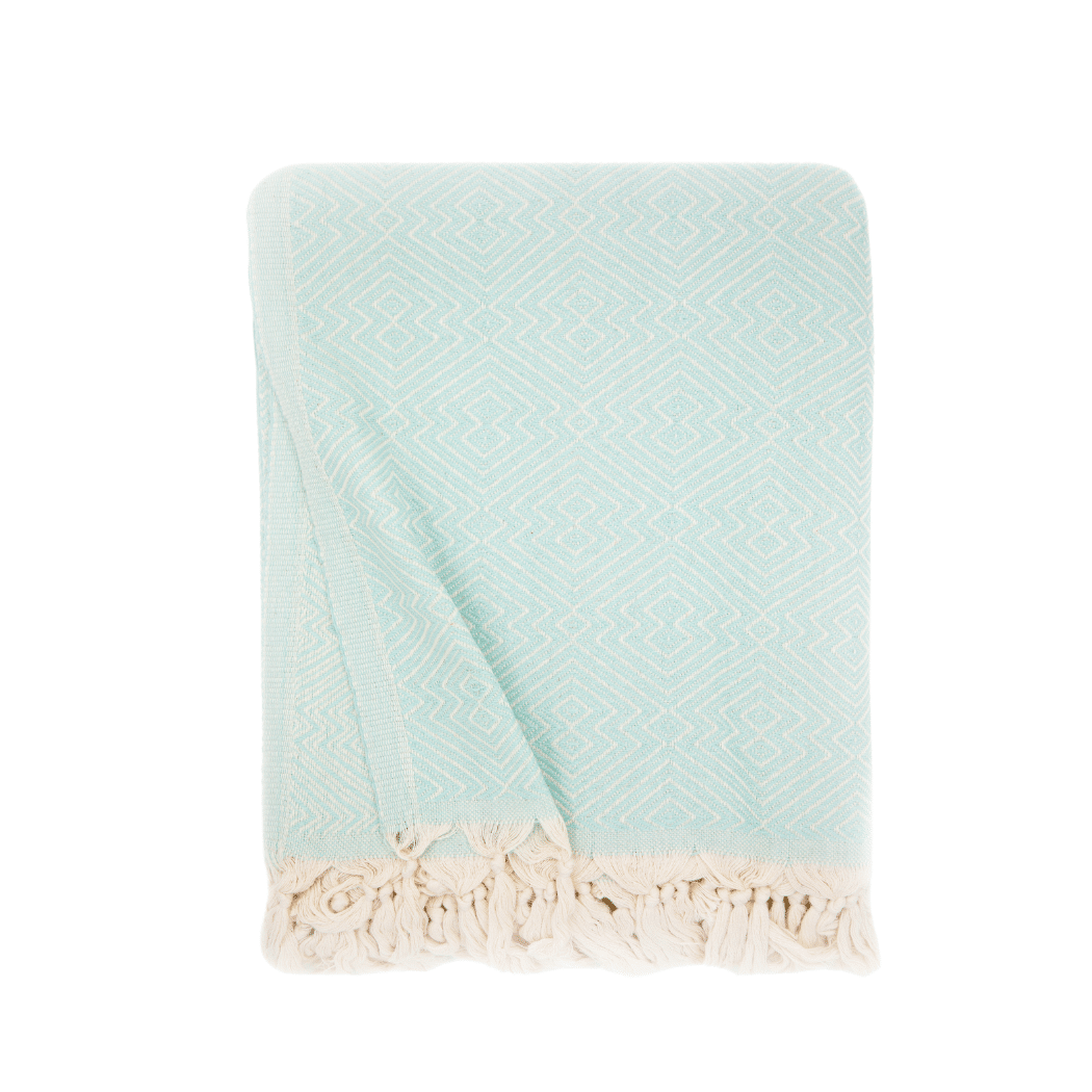 ATOM Cotton Plaid, XXL Beach Towel - Mint