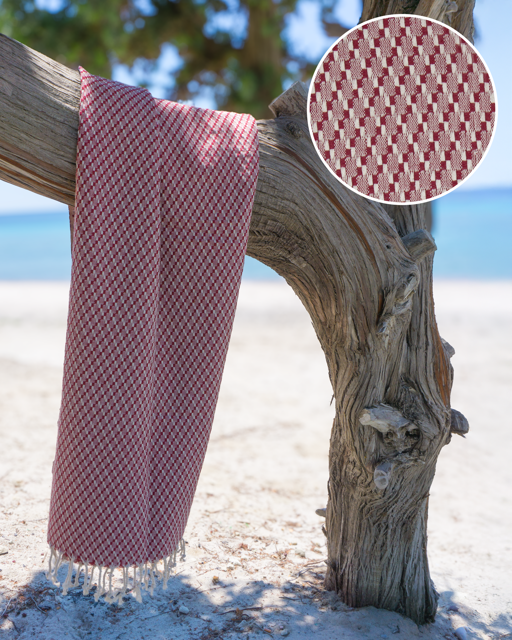 BAL Hammam Towel, Beach Towel, Pestemal - Red