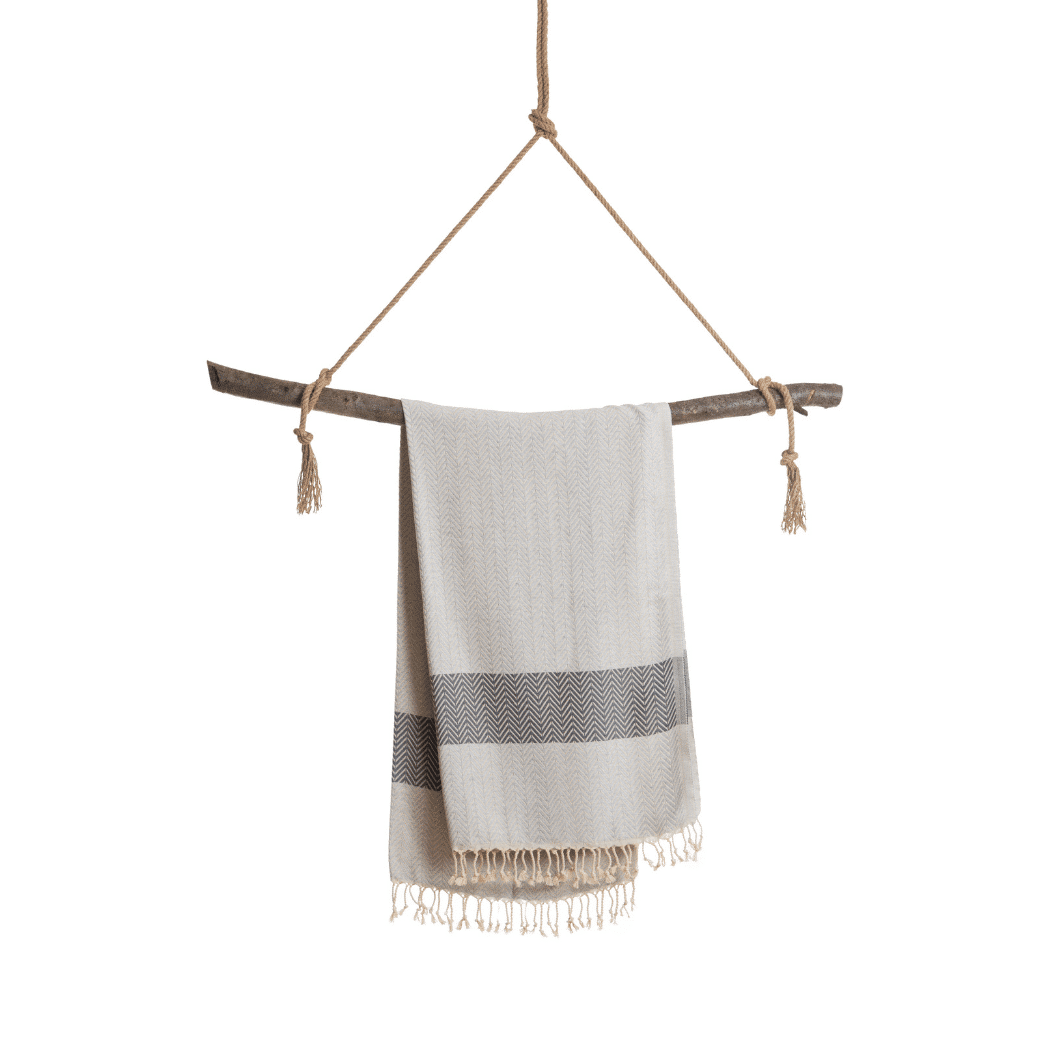 BALIK Hammam Towel, Beach Towel, Pestemal - Grey