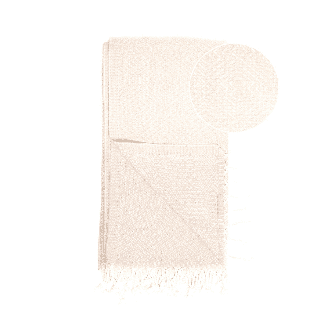 Turkish Hammam Towel Plaid Atom Beige