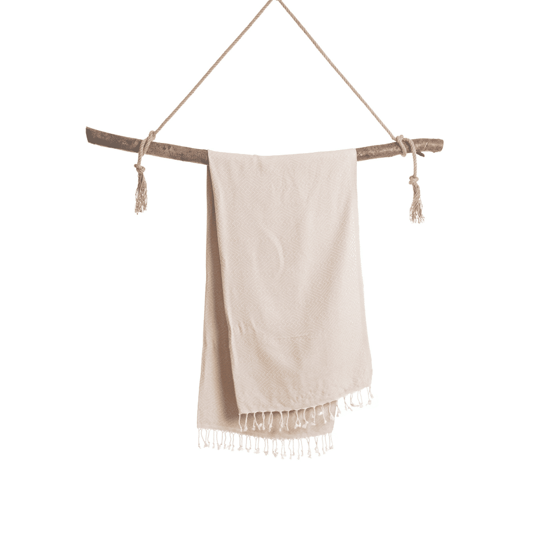 Turkish Hammam Towel Plaid Atom Beige