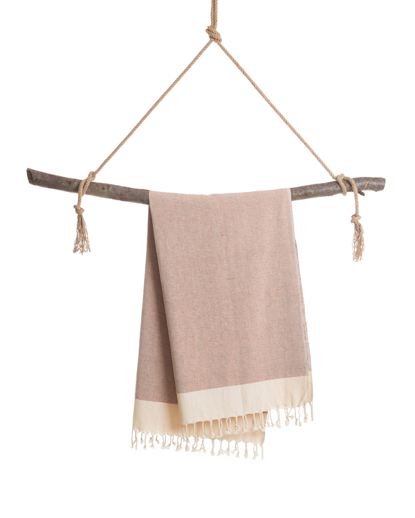 MANOLIA Beach Towel, Turkish Bath Hammam Towel, Spa & Sauna Towel - Red