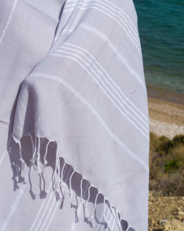 SULTAN Hammam Beach Towel, Peshtemal, Made of Cotton - Grey