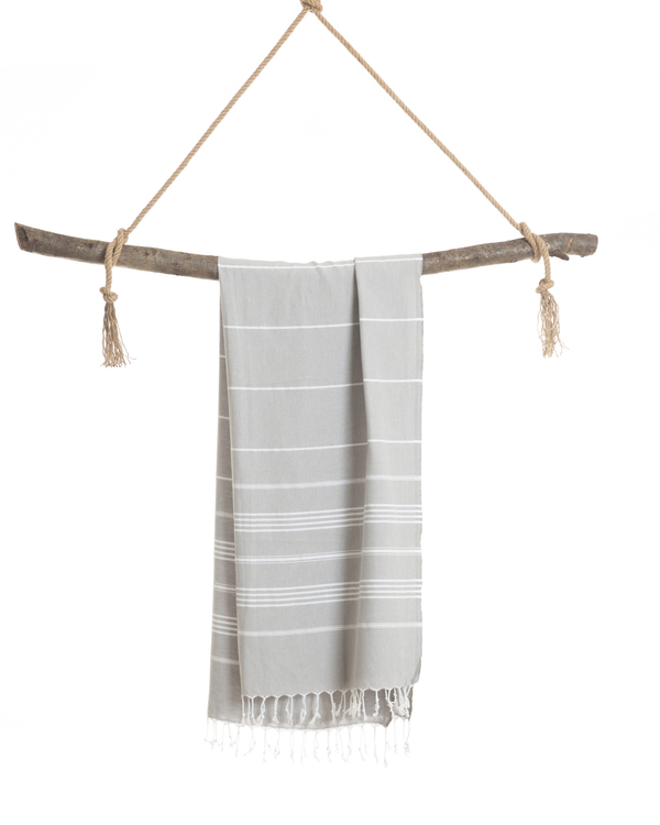 SULTAN Hammam Beach Towel, Peshtemal, Made of Cotton - Grey