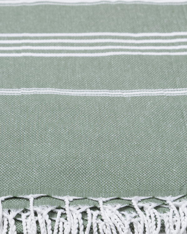 SULTAN Hammam Beach Towel, Peshtemal, Made of Cotton - Khaki Green