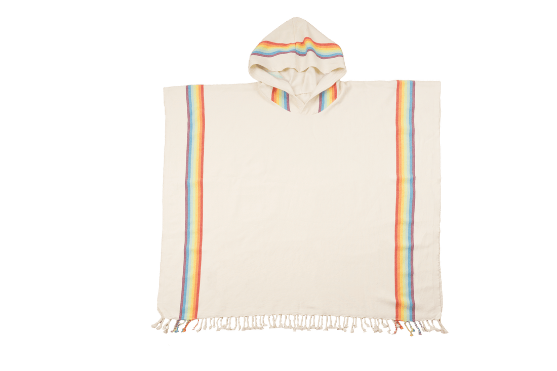 Samimi Hooded Beach Poncho Women - Rainbow